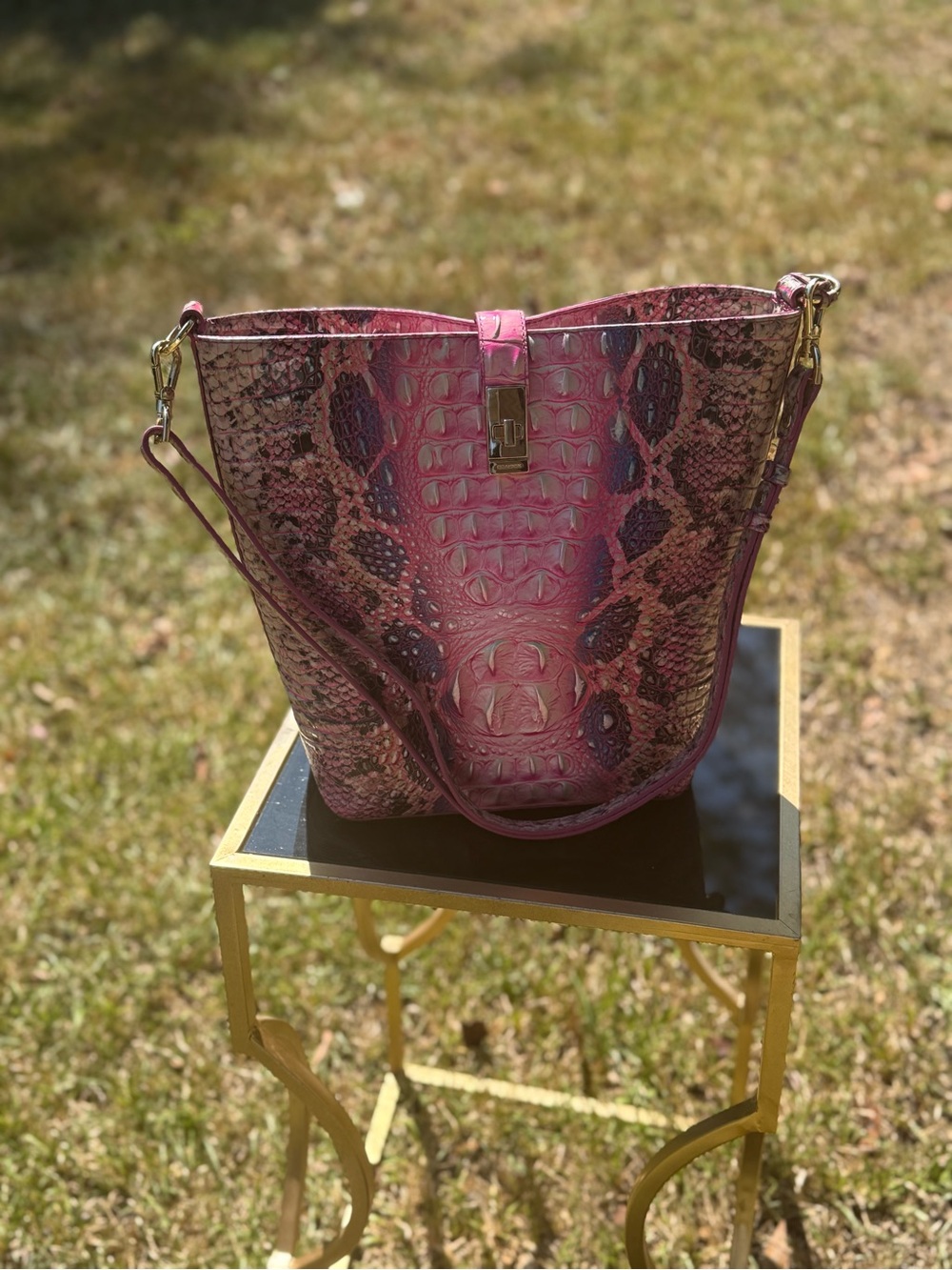 Brahmin Shira- Pink Cobra Ombré - Picture 4 of 6